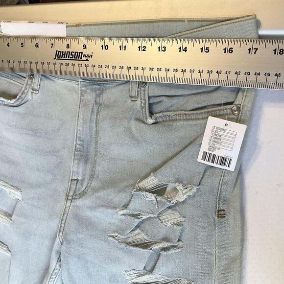 BDG Men Jeans 34X32 Light Blue Denim Skinny Distressed 32" Inseam Mid Rise NWT - Picture 4 of 10